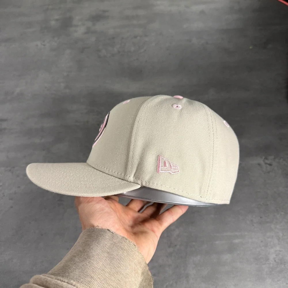 Hat Club Arizona‎ Diamondbacks New Era Cap 7 1/8 Stone Tan Pink UV Side Patch